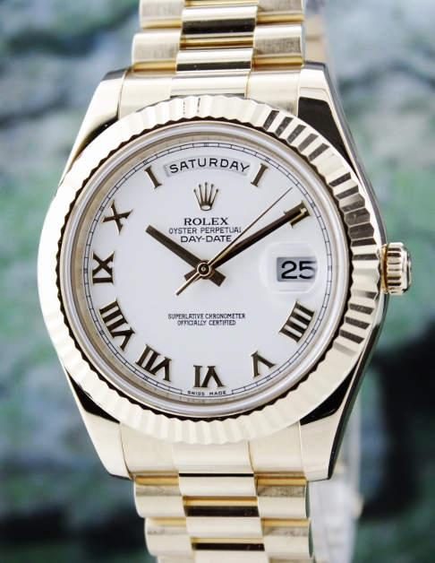 (image for) ROLEX 18K YELLOW GOLD OYSTER PERPETUAL DAY-DATE II / 218238
